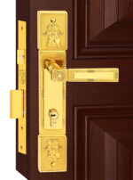Khóa Việt Tiệp 04188 lắp cho cửa chính, làm bằng đồng mạ vàng PVD