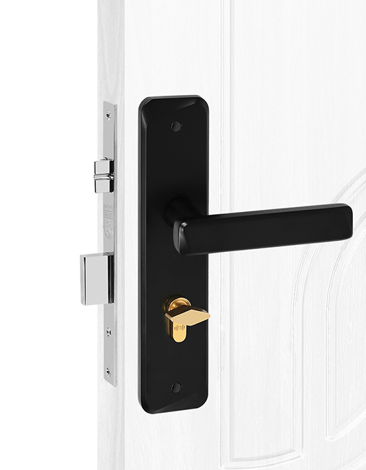 Khóa cửa thông phòng Việt Tiệp 04337, chất liệu hợp kim, mạ màu đen hiện đại, lắp cửa thông phòng, vệ sinh