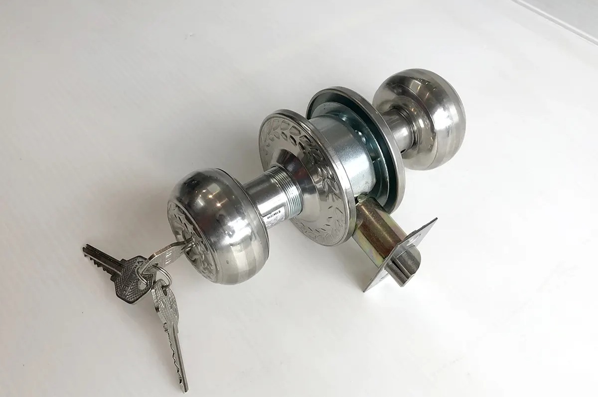 Khóa đấm tròn 04206, chất liệu hợp kim, lắp cửa thông phòng, vệ sinh