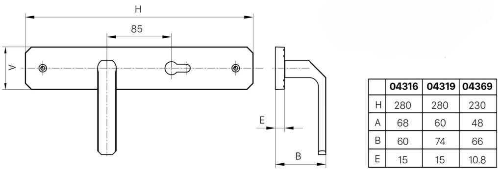 Kích thước khóa việt tiệp 04319